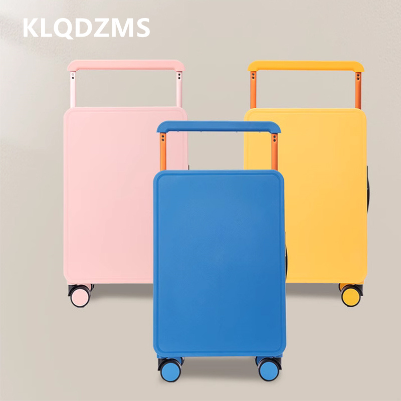 Spinner Wheel Rolling Suitcase 20 Inch - KLQDZMS Luggage ABS+PC Boarding Box 20