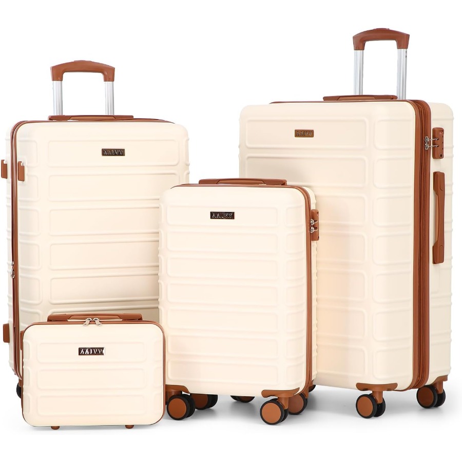 4 Pcs Luggage Set Expandable A - Expandable Hard Shell Luggage Set 评论和价格