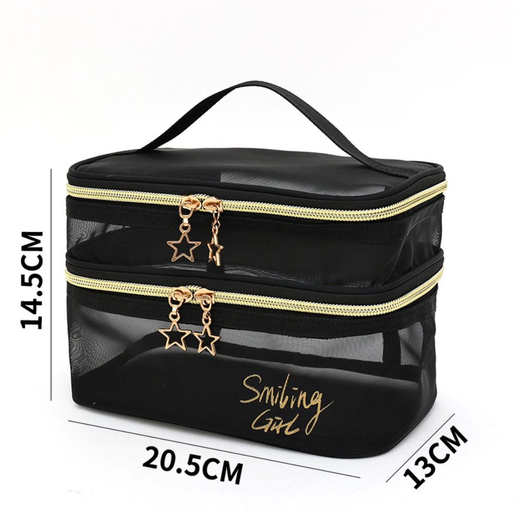 New Nylon Makeup Bag Double-la - Cosmetic Bags 评论和价格