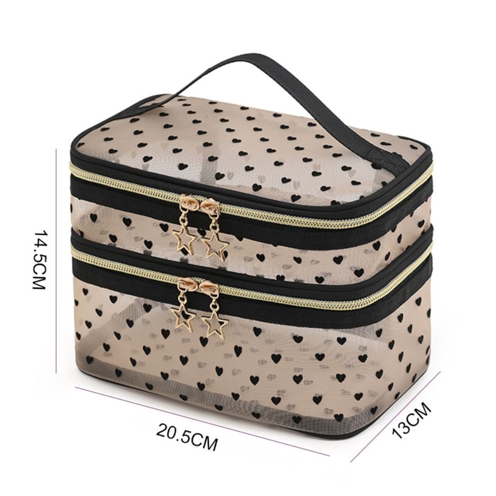 New Nylon Makeup Bag Double-la - Cosmetic Bags 评论和价格