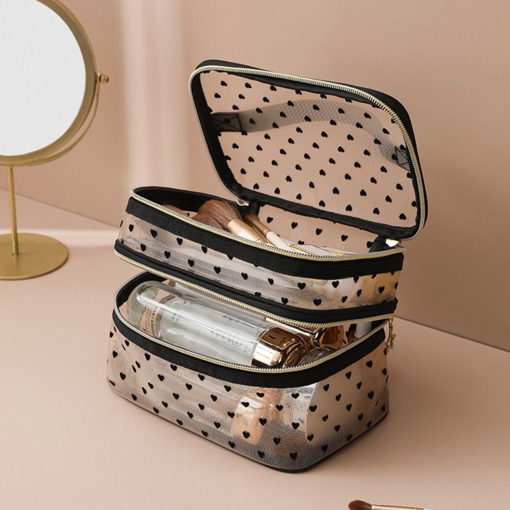 New Nylon Makeup Bag Double-la - Cosmetic Bags 评论和价格