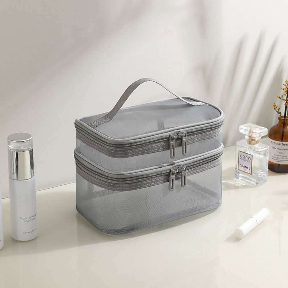 New Nylon Makeup Bag Double-la - Cosmetic Bags 评论和价格