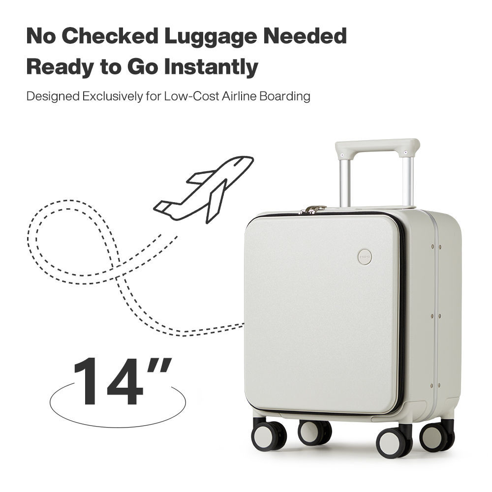 Mixi 14 Inch Underseat PC Hard - Aluminum Frame Carry On Luggage 评论和价格