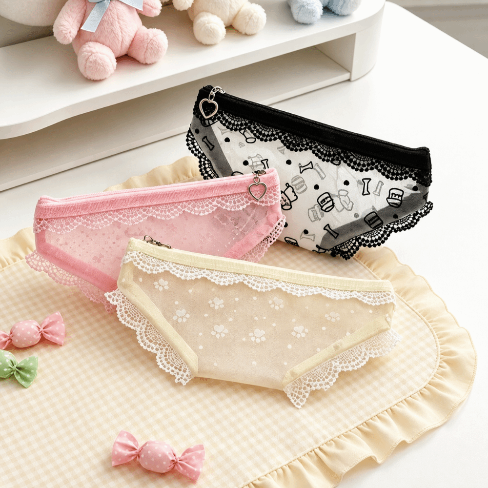 Cute Lace Mesh Storage Pouch B - Cosmetic Bags 评论和价格