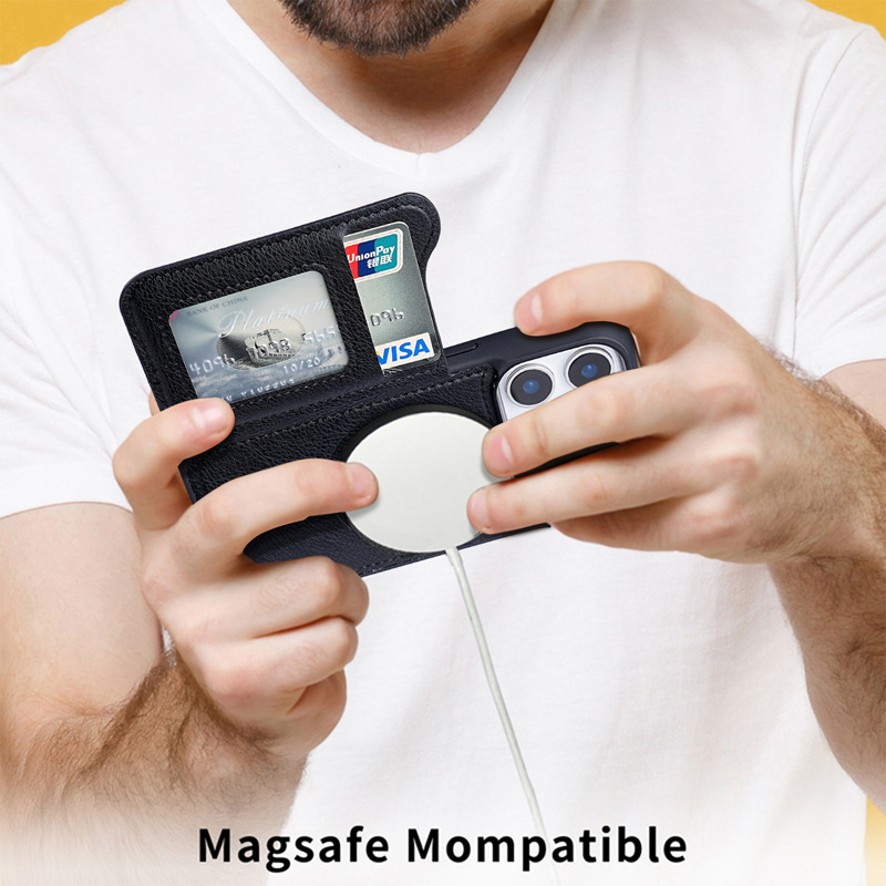 For Magsafe Magnetic Leather W - Wallets 评论和价格