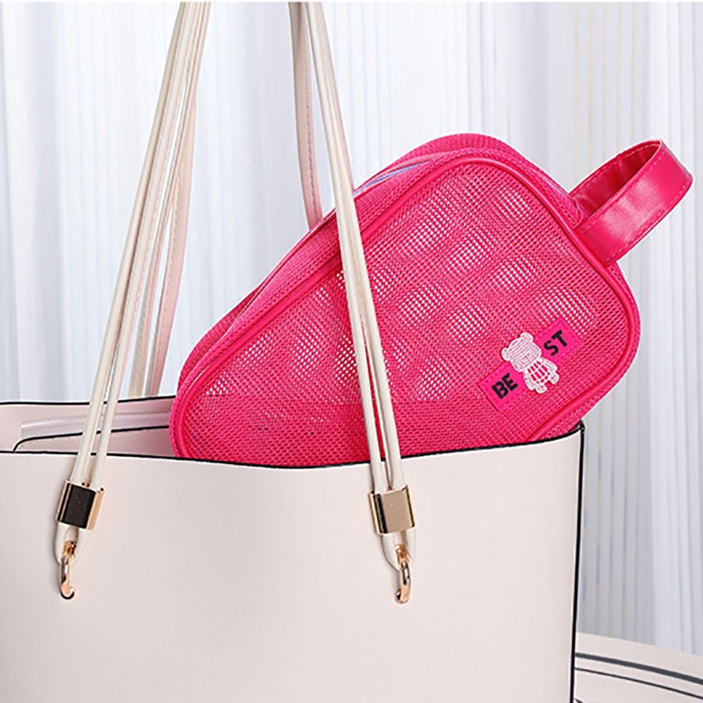 Durable Mesh Makeup Bag With H - Cosmetic Bags 评论和价格