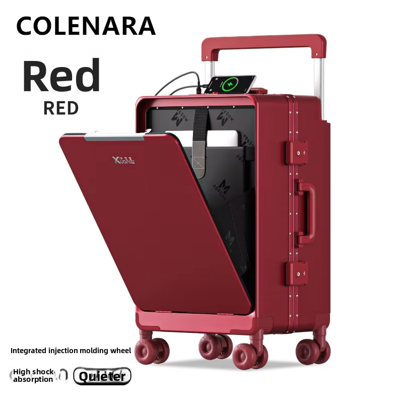 COLENARA ABS+PC Suitcase Front - Front Opening Laptop Luggage 24 Inch 评论和价格