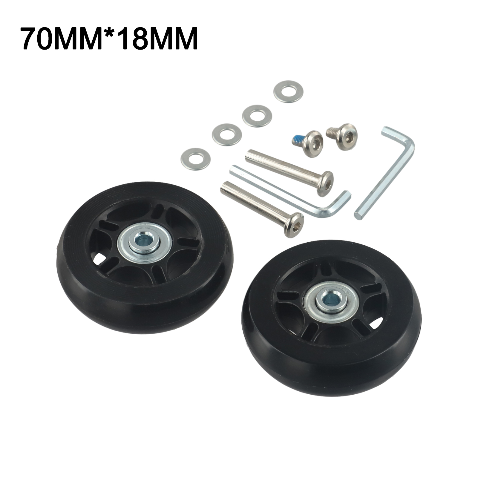 2Pcs Replace Wheels With Screw - Silent Replacement Luggage Wheels 评论和价格