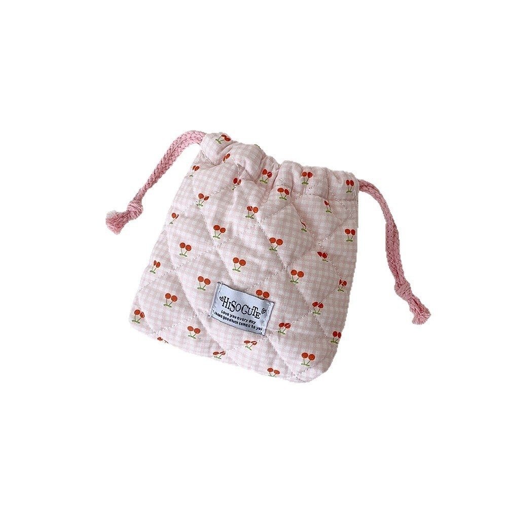 New Cherry Drawstring Pouch Mu - Cosmetic Bags 评论和价格