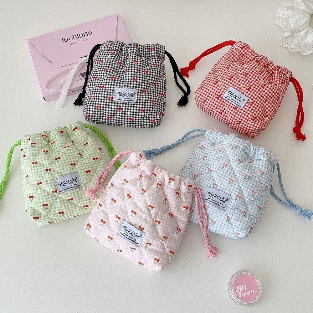 New Cherry Drawstring Pouch Mu - Cosmetic Bags 评论和价格