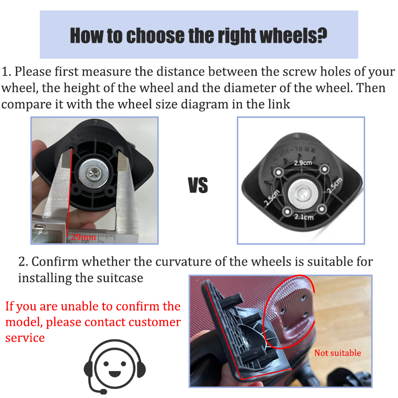 For W023 Luggage Wheel Repair  - Silent Replacement Luggage Wheels 评论和价格