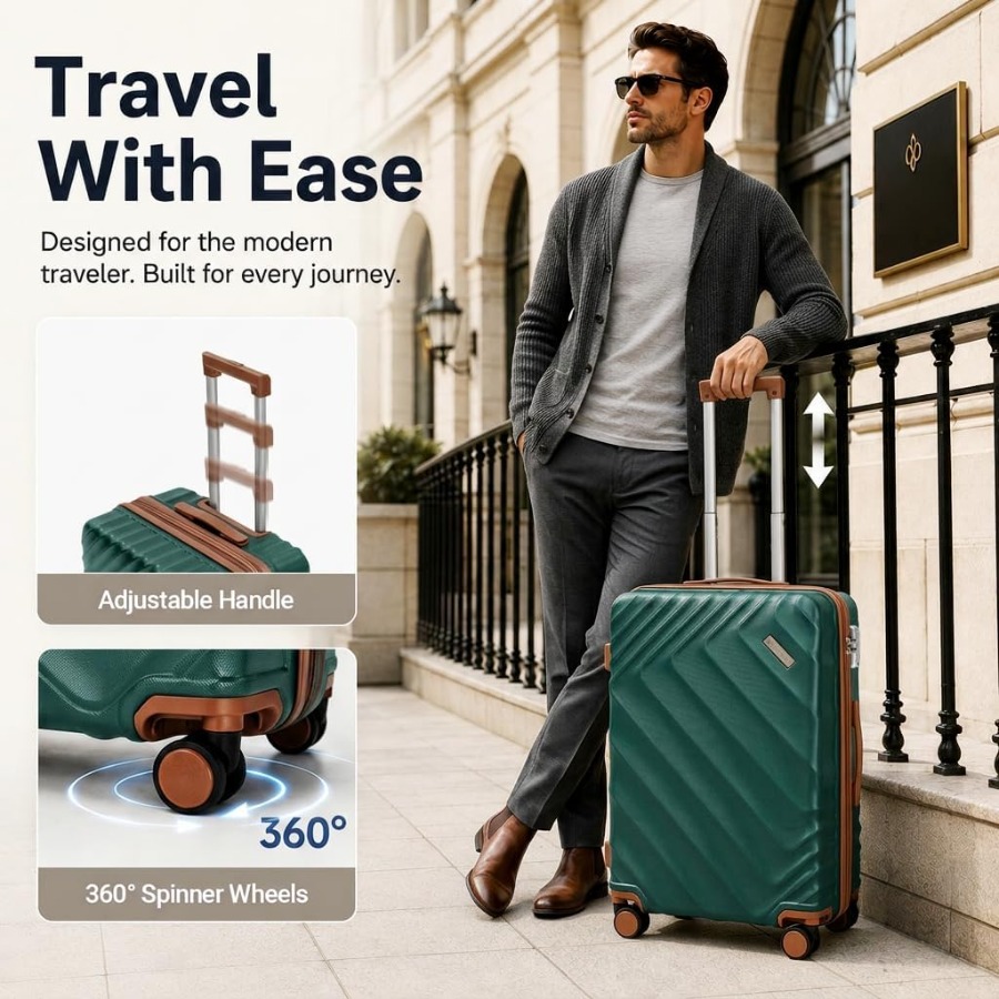 5-Piece Hard Shell Expandable  - Expandable Hard Shell Luggage Set 评论和价格