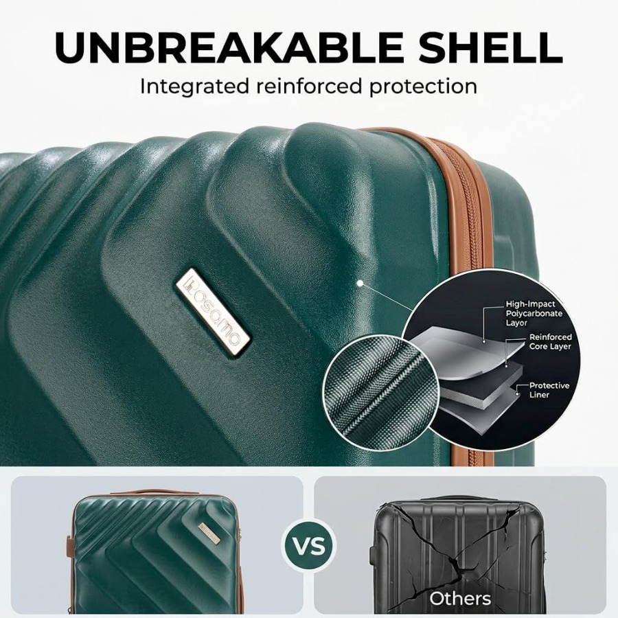 5-Piece Hard Shell Expandable  - Expandable Hard Shell Luggage Set 评论和价格