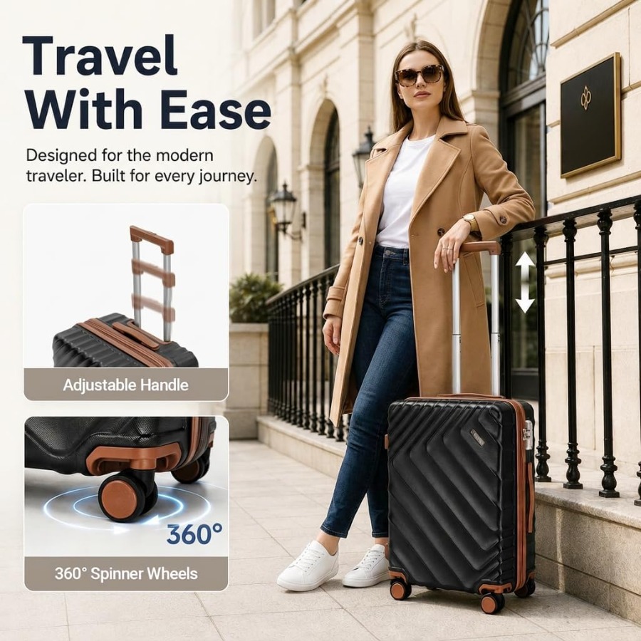 6-Piece Hard Shell Expandable  - Expandable Hard Shell Luggage Set 评论和价格