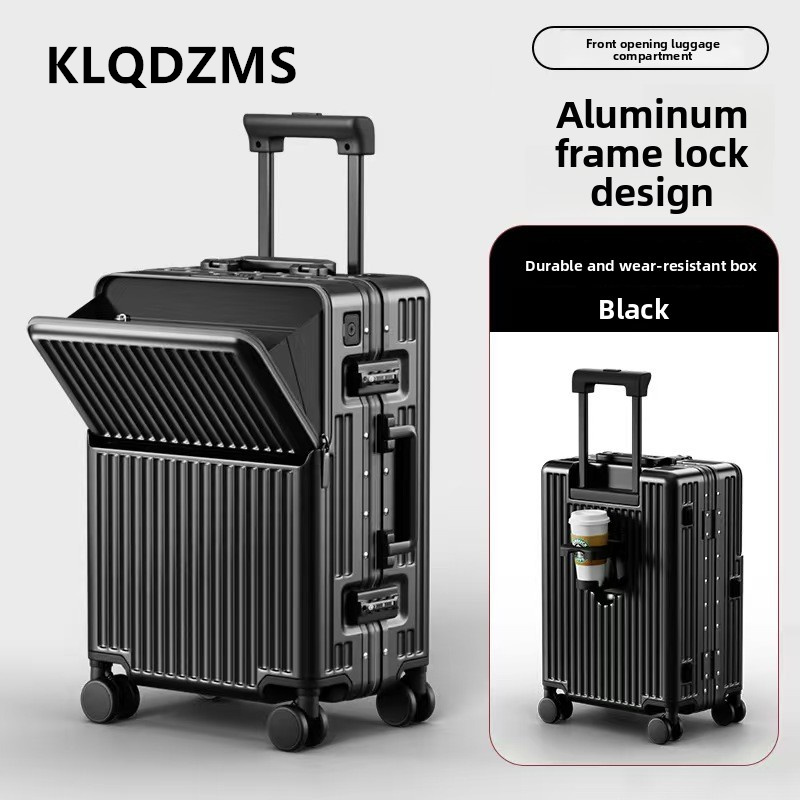 KLQDZMS Multifunctional Suitca - Front Opening Laptop Luggage 24 Inch 评论和价格