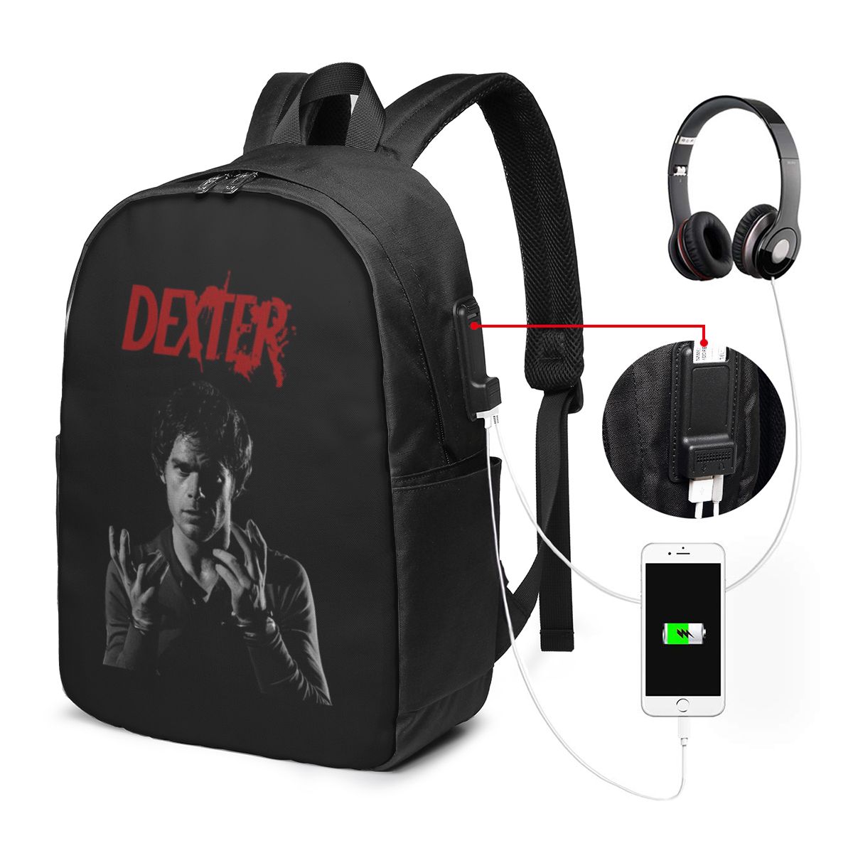 Movie Dexter Morgan Backpack T - Backpacks 评论和价格