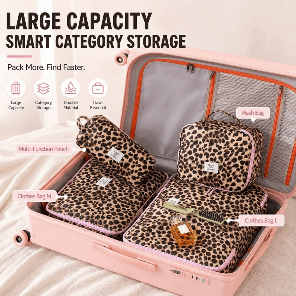 Waterproof Leopard Makeup Bag  - Cosmetic Bags 评论和价格