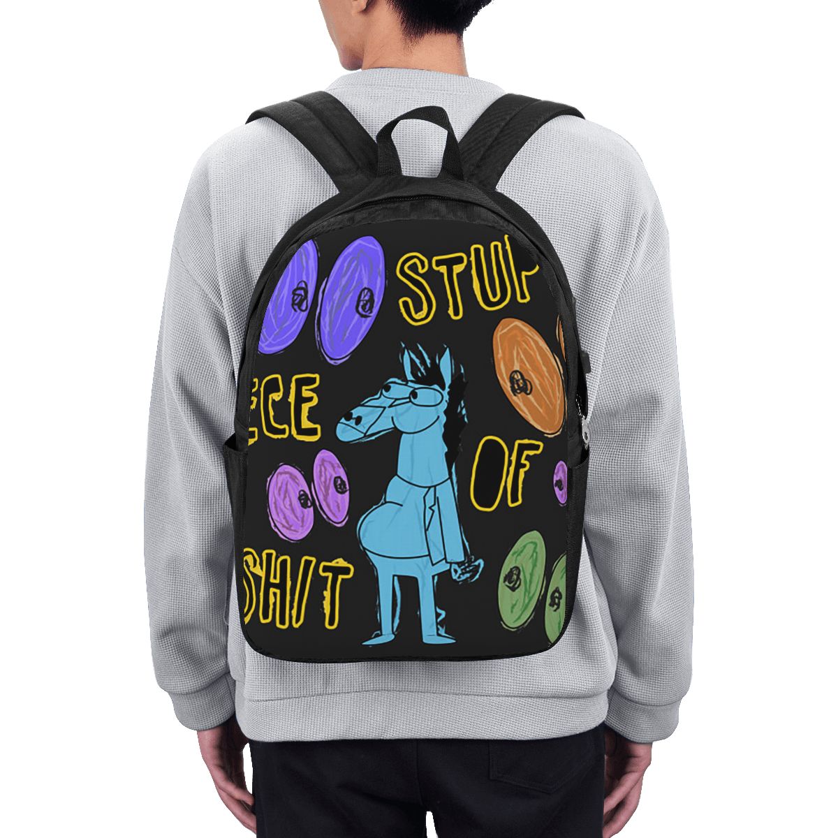 Cartoon Bojack Horseman Stupid - Backpacks 评论和价格