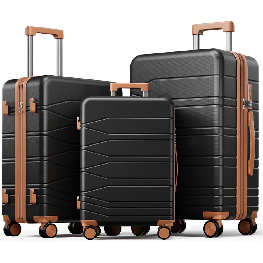 3 Pcs Expandable Luggage Set S - Expandable Hard Shell Luggage Set 评论和价格