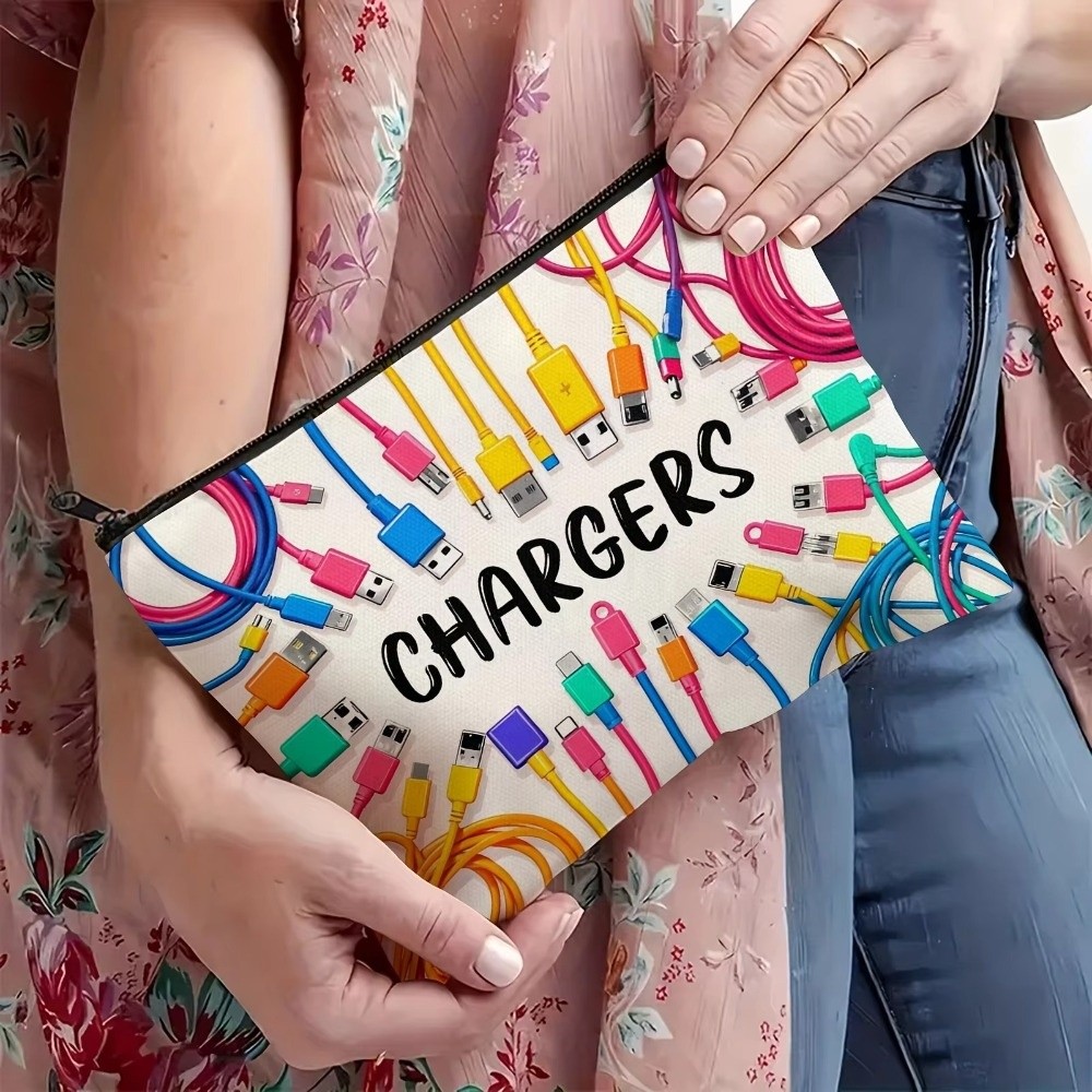 New Canvas Charger Storage Pou - Cosmetic Bags 评论和价格
