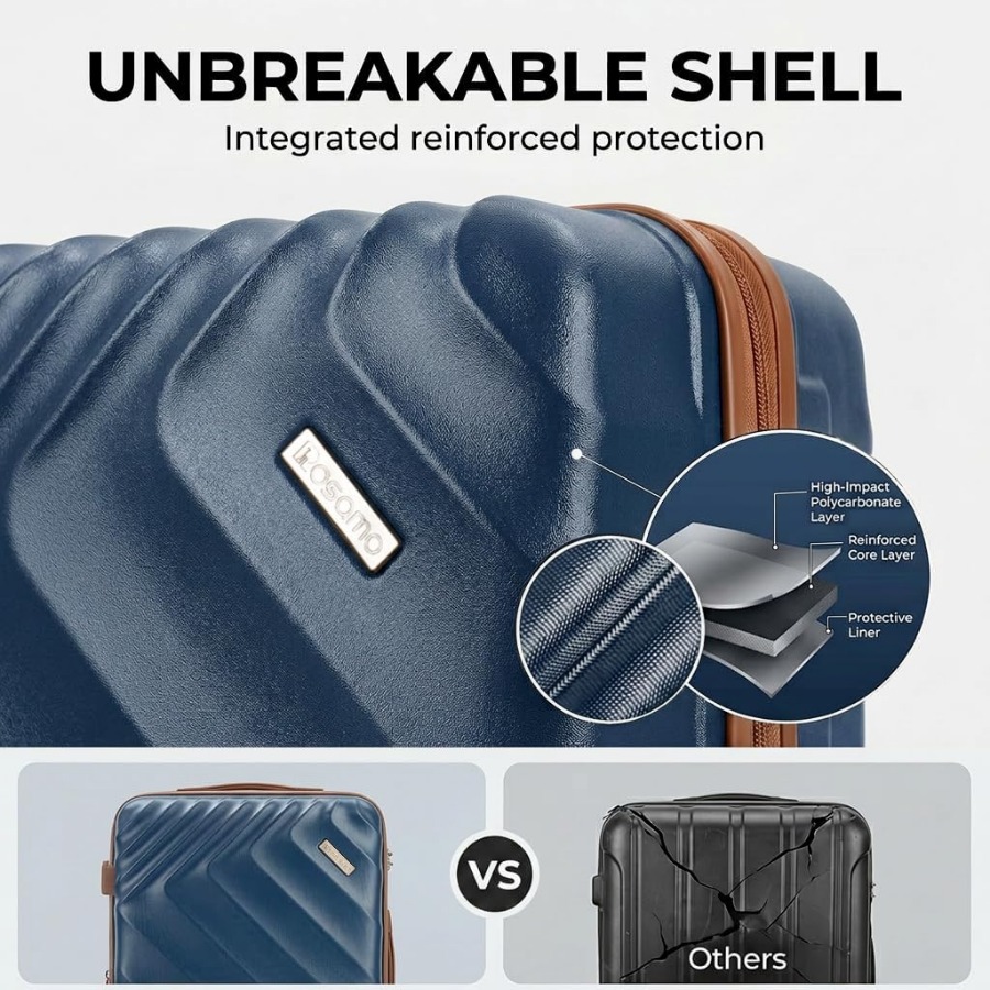 5-Piece Hard Shell Expandable  - Expandable Hard Shell Luggage Set 评论和价格