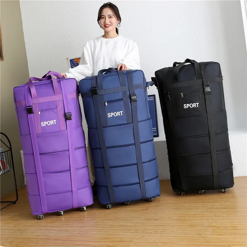 Plus Airline Checked Bag Oxfor - Foldable Rolling Luggage Bag 评论和价格